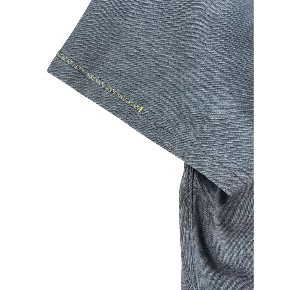 Oakley Mens XL GrayNeonYellow Tailored Fit Hydrolix Golf Polo Shirt Short Sleeve - Picture 4 of 11